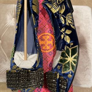 Tory Burch Viola Embellished Bow Ballet Flat